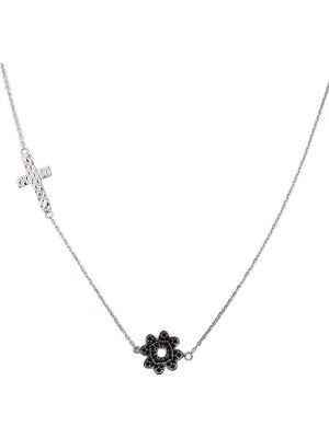 Kuyumcudükkanı Kuyumcudukkani "haçlı Yonca"figürlü KOLYE-37131-W-BLK