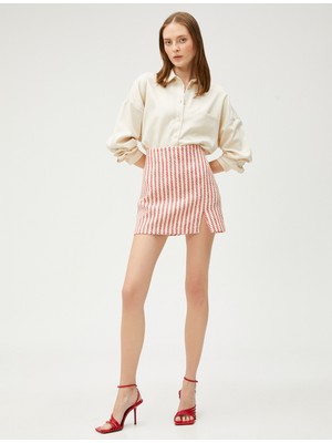 Koton Mini Etek Yırtmaç Detaylı