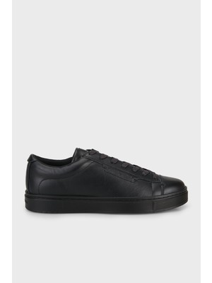 Emporio Armani Deri Logolu Sneaker Ayakkabı Erkek Ayakkabı EM005292 AF24320 UC001
