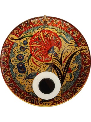 Hediyegeldi Gold Kırmızı Karanfil Nazar Boncuğu Füzyon Cam 23 Çap 8 mm