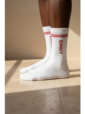 Bony Socks Unisex Sunny Yazılı Soket Çorap