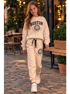 GMG Collection Baby Kız Çocuk Sweatshirt-Yüksel Bel Eşofman Takım