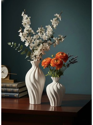 Varkal 2'li Iskandinav Tarzı Modern Bohem Kıvrımlı Pinterest Vazo Set