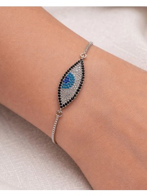 Nazar Göz Zirkon Taşlı Kadın Bileklik