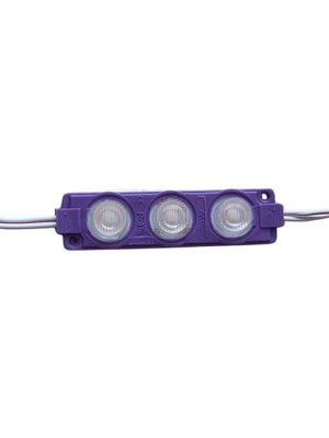 Dora Led 12 Volt Mor 3 Watt 3’lü Lensli 3030 Reklamcı Modül (10 Adet)