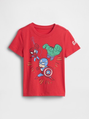 Gap Erkek Bebek Kırmızı Marvel Avengers Grafik Baskılı T-Shirt