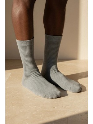 Bony Socks Erkek Derbi Koyu Gri Soket Çorap