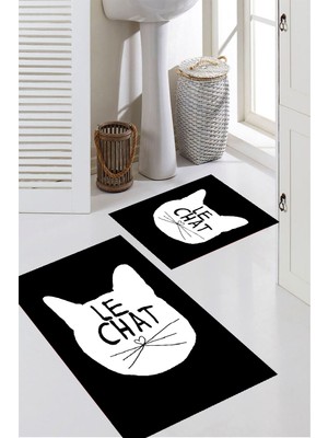 Eliana Home Dijital Baskı  2'li Banyo Paspas  Takımı RVG5294  100X60+60X50 cm