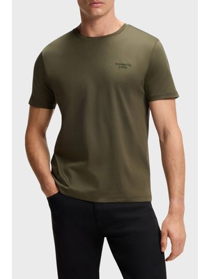 Boss Pamuklu Regular Fit Logolu Bisiklet Yaka T Shirt Erkek T Shirt 50562696 347