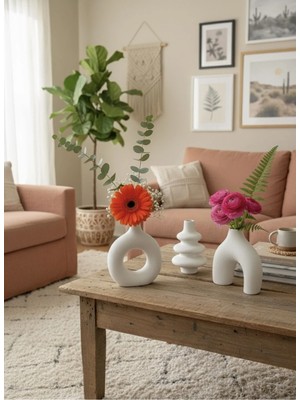 Varkal 3'li Camber Minimalist Pinterest Vazo Seti