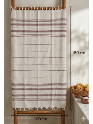Vivesta Home Pamuk Peştemal 100X180 cm Çizgili – Plaj Havlusu, Hamam Havlusu, Sauna Havlusu, Çok Amaçlı Kullanım