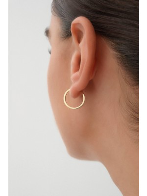 Arpaş 14 Ayar Kalemli Altın Halka Küpe