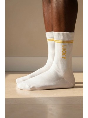 Bony Socks Unisex Lucky Yazılı Soket Çorap