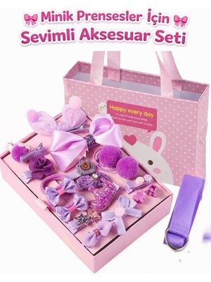 Erdmsp Mor Rüya 18 Parça Saç Aksesuar Seti – Kız Çocukları Için Şık Koleksiyon