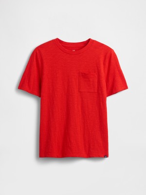 Gap Erkek Çocuk Kırmızı Kids Pocket T-Shirt