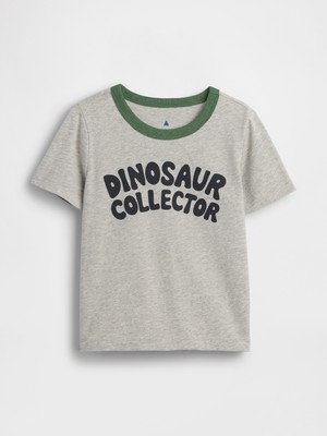Gap Erkek Bebek Gri Mix & Match Grafik Baskılı T-Shirt