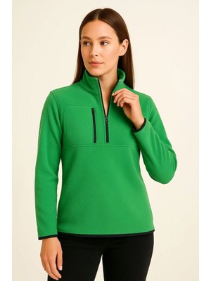 Pileli Store Polar Kazak - Yeşil -