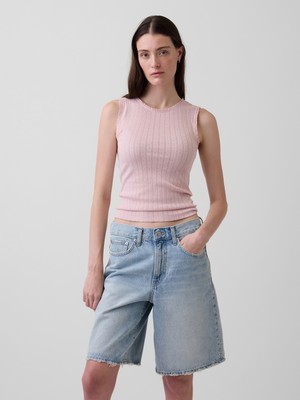 Gap Kadın Pembe Pointelle Shell Askılı Bluz