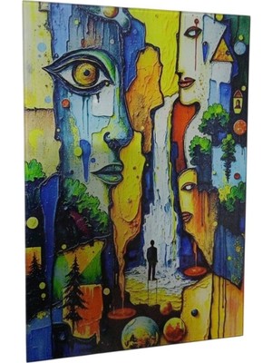 Hediyegeldi Sanat ve Doğa Bir Arada Cam Tablo 20*30