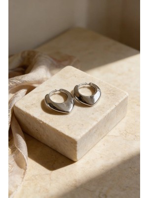 Bony Socks Kadın Yarım Ay Silver Küpe