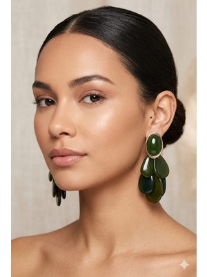 Tılsım Accesories Akik Küpe