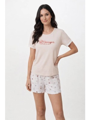 Pemilo Kadın 01475 Kısa Kol Milan Şortlu Pijama Takımı