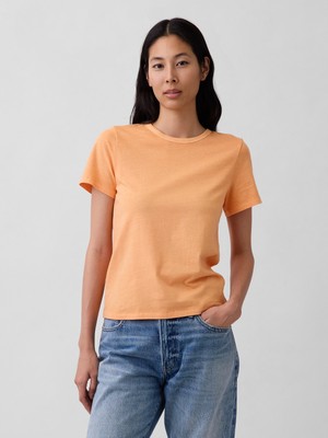 Gap Kadın Turuncu Organik Pamuk Vintagesoft T-Shirt