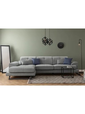 Vivense Frido Keten Köşe Koltuk, Gri