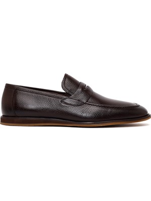Derimod Erkek Kahverengi Deri Klasik Loafer 26SFD6014FT