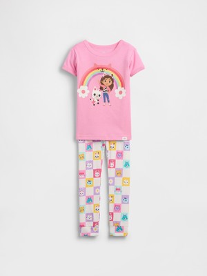 Gap Bebek Pembe Organik Brushed Pamuk Gabby's Dollhouse Pijama Takımı