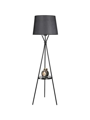 Vivense Venedik Sehpalı Pramit Hasır Siyah Lambader, Siyah