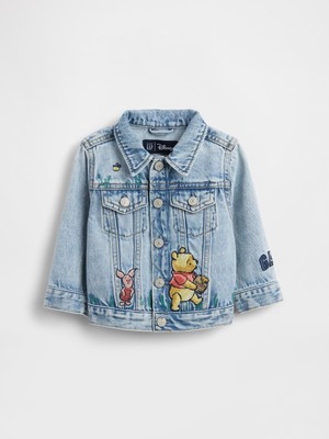 Gap Bebek Mavi Winnie The Pooh Icon Denim Ceket