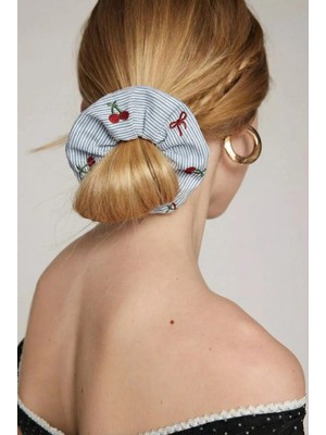 Bony Socks Kareli Kiraz Figürlü Mavi Lastik Toka