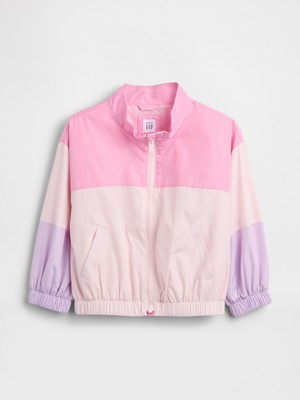 Gap Kız Bebek Pembe Colorblock Logo Rüzgarlık