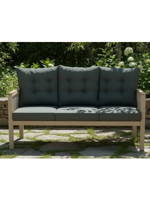 Opal 3lü (Antrasit) Metal Gövde Balkon-Bahçe-Kafe,çay Seti,koltuk Takımı,oturma Grubu,ofis Koltuğu