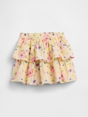 Gap Kız Çocuk Sarı Kids Katmanlı Etek