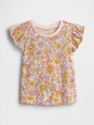 Gap Kız Bebek Çok Renkli Babygap Uçuşan Kol T-Shirt