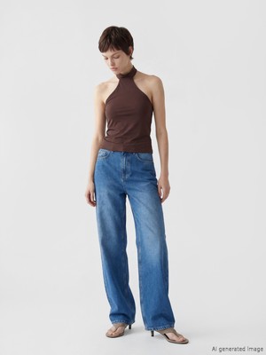 Soulife Wideleg Kadın Jean Pantolon