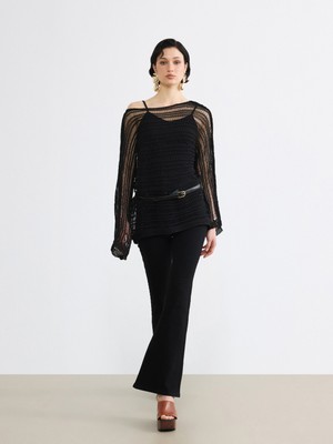 Soulife Yüksek Bel Flare Kadın Jean Pantolon