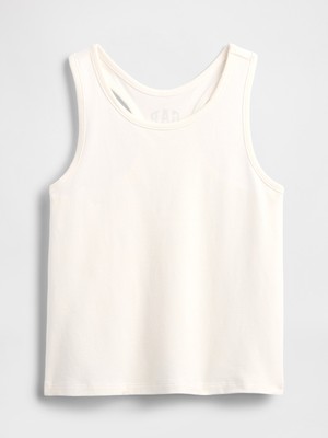 Gap Kız Çocuk Beyaz Kids Gap Logo Yarış Sırtı Tank Üstü