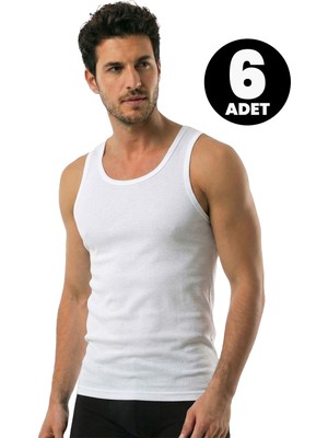 Öts 6'lı Erkek Atlet Ribana (%100 Pamuk)