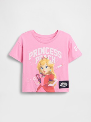 Gap Kız Bebek Pembe Princess Peach Grafik Baskılı T-Shirt