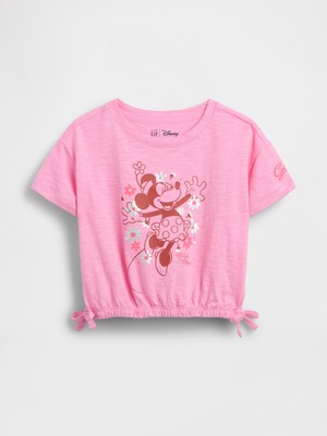 Gap Kız Bebek Pembe Organik Pamuk Bow Grafik Baskılı T-Shirt