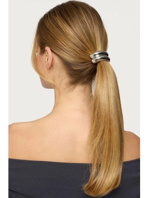 Bony Socks Çift Burgu Silver Metal Burgulu Lastik Toka