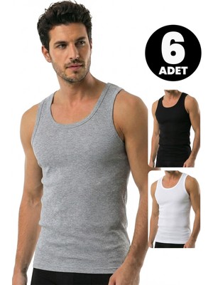 Öts 6'lı Erkek Atlet Kaşkorse (%100 Pamuk)