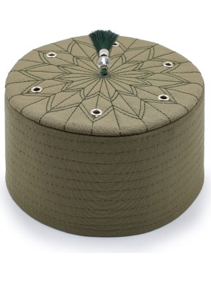 Sarıkhane Imam Kalıp Sarık Takkesi – Haki Yeşil – Püsküllü – Keçe