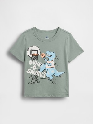 Gap Erkek Bebek Haki Mix & Match Grafik Baskılı T-Shirt