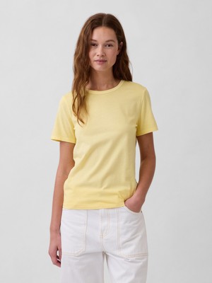 Gap Kadın Sarı Organik Pamuk Vintagesoft T-Shirt