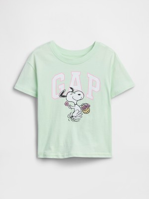 Gap Kız Bebek Açık Yeşil Grafik Baskılı T-Shirt