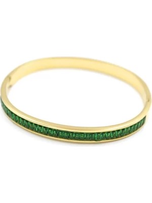 Die Grup Baget Taşlı Bilezik - Yeşil